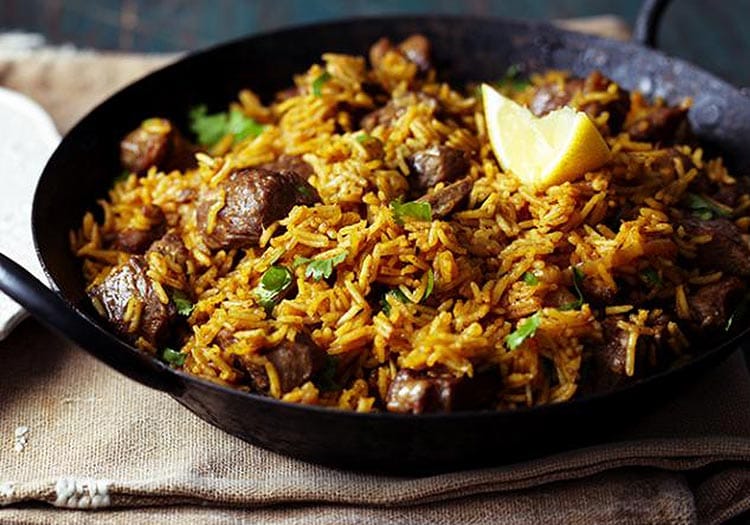 Uzbek Pilaf Recipe: With Meat Cubes 2 Uzbek Pilaf Recipe