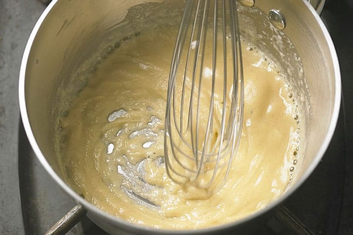Bechamel Sauce Recipe - Butter and Flour is enough to prepare the classic three colors Roux. Roux comes in 3 types as white, yellow and brown.
